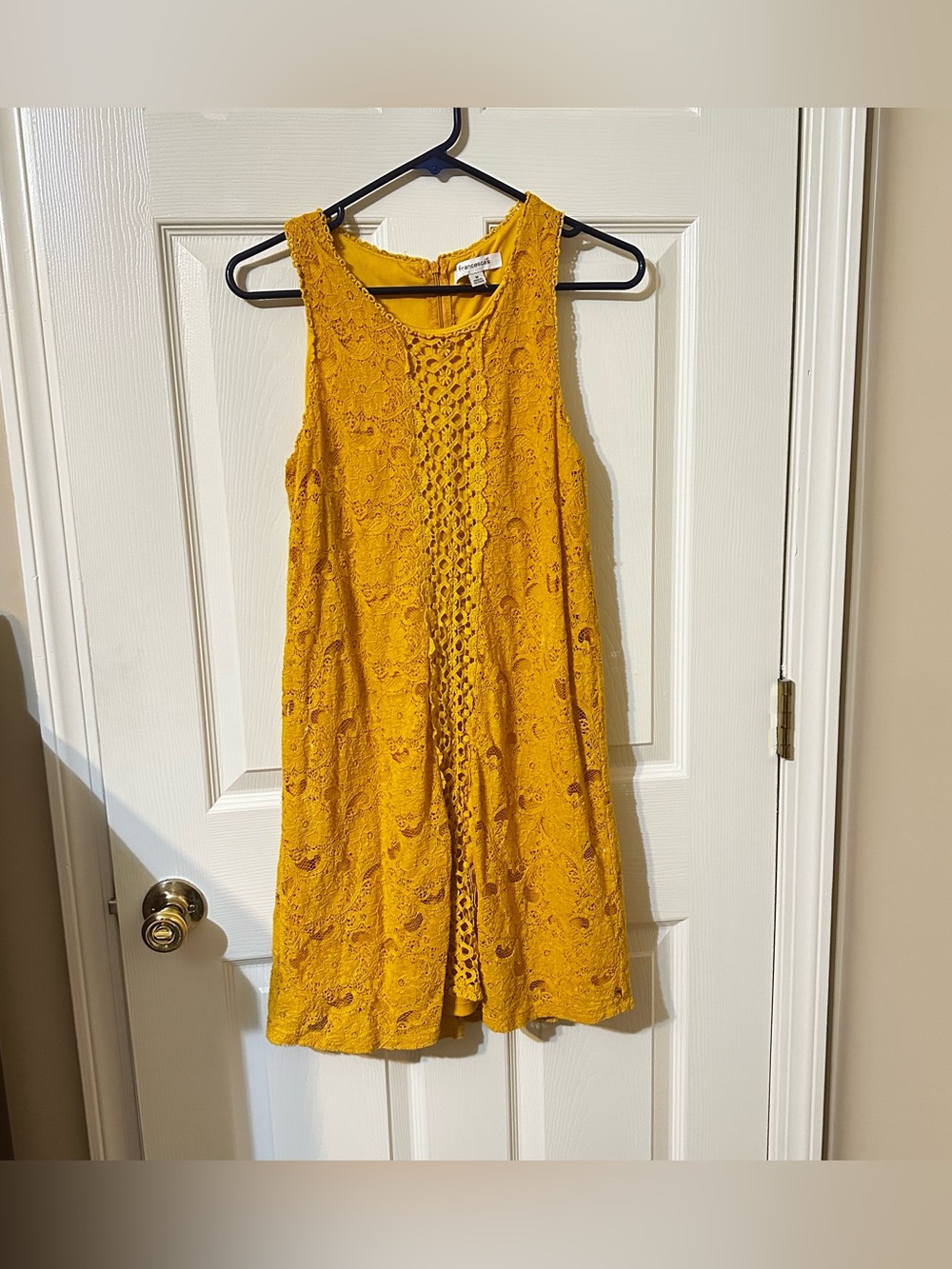 Mustard Lace Swing Dress